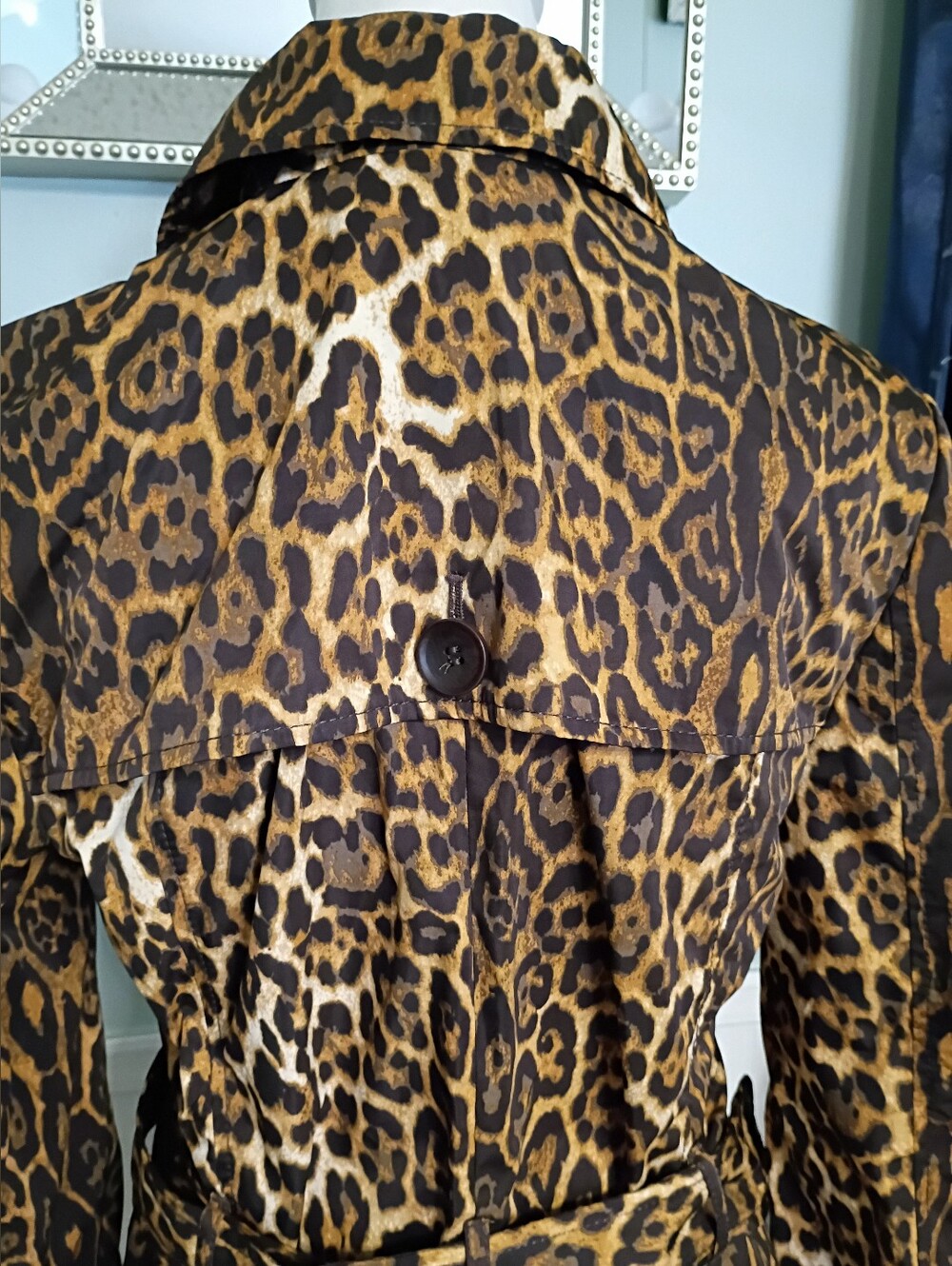 BCBGMaxAzria Leopard-Print Trench Coat in Brown and Black - Picture 12 of 16